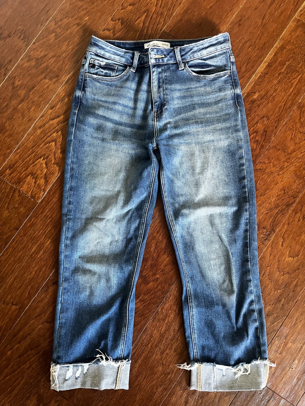 KanCan Faded Light Blue Ankle Skinny Jeans